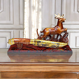 Нож на подставке "Олень" № 2. Златоуст