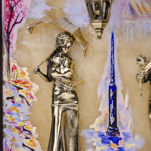 Бронзовая картина "Пара. Весна"