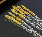 Набор шампуров "Рыбы". Позолота