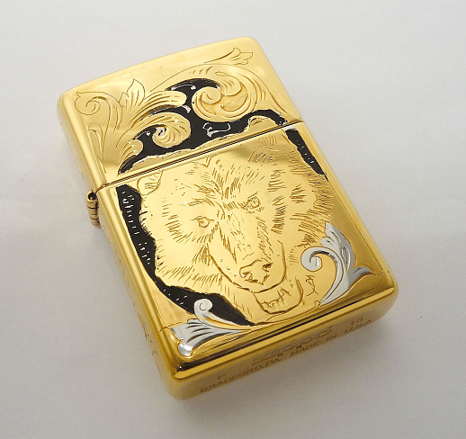 Зажигалка Zippo оригинал "Охота на медведя"