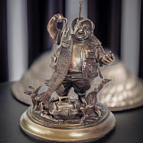 Бронзовая скульптурная композиция «Рыбак на щуку»