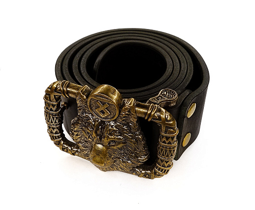 Ремень кожаный "Чертог волка"