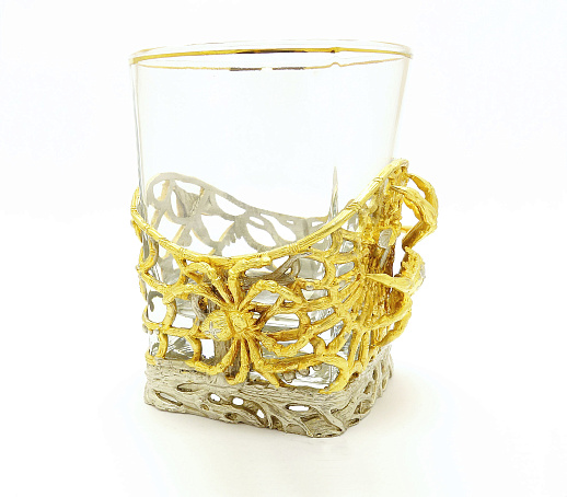Бокалы для виски "Паук". Позолота
