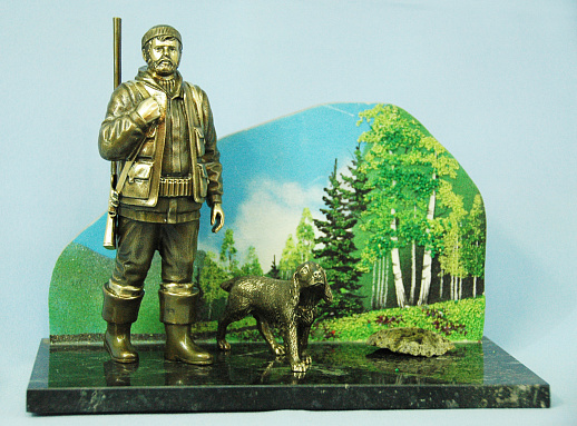 Бронзовый сувенир "Охотник" (природа)