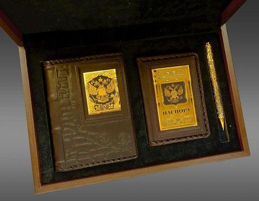 Набор "Ежедневник, паспорт, ручка". Златоуст