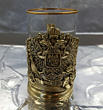 Сувенирный подстаканник "Российский" бронза