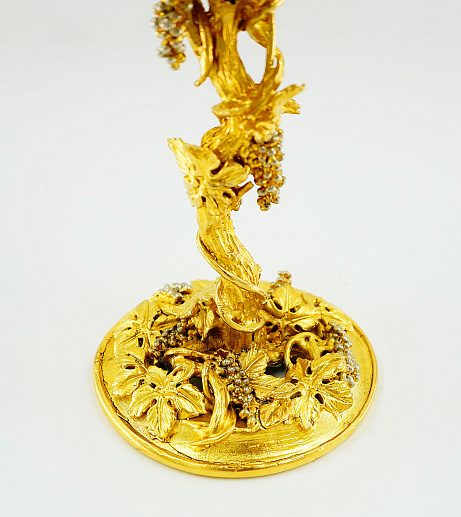 Фужер для шампанского "Виноград" Златоуст. купить с доставкой Фужер для шампанского "Виноград" Златоуст.