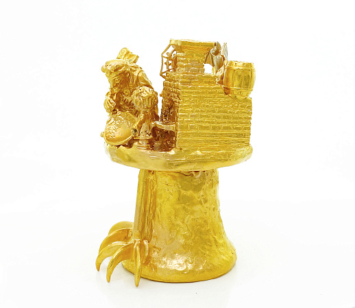 Колокольчик "Баба Яга". Позолоченный