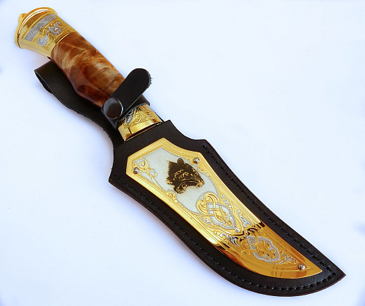 Украшенный нож №6 /дамаск/. Златоуст