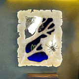 Бронзовая картина на ониксе "Паук" новая