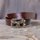 Ремень кожаный с пряжкой "Чертог ворона"