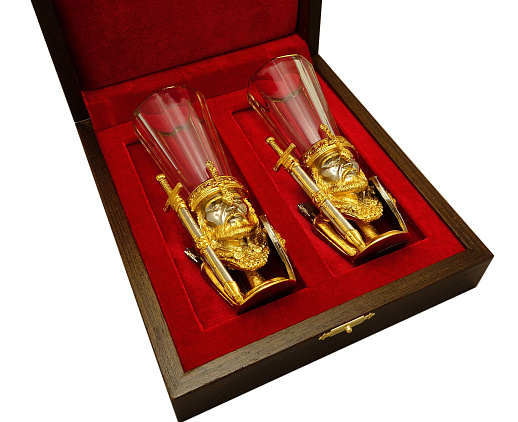 Лафитники "Богатырь" 2шт. Позолоченный