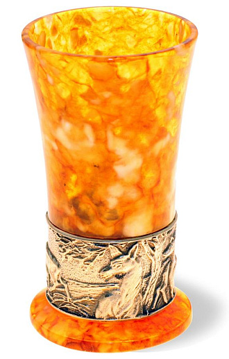 Стопка для водки из камня (янтарь)