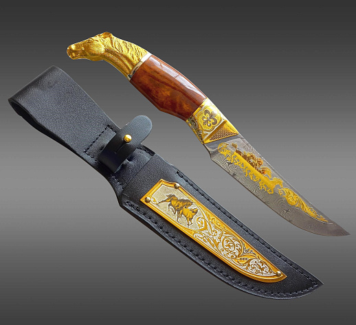 Сувенирный нож "Лошадь". Златоуст