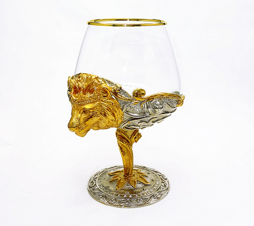 Подарочный бокал для коньяка "Лев"