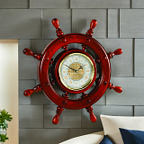 Штурвал сувенирный, часы (8 ручек)