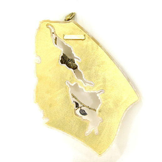 Бронзовая картина на ониксе "Роза(верхняя)"