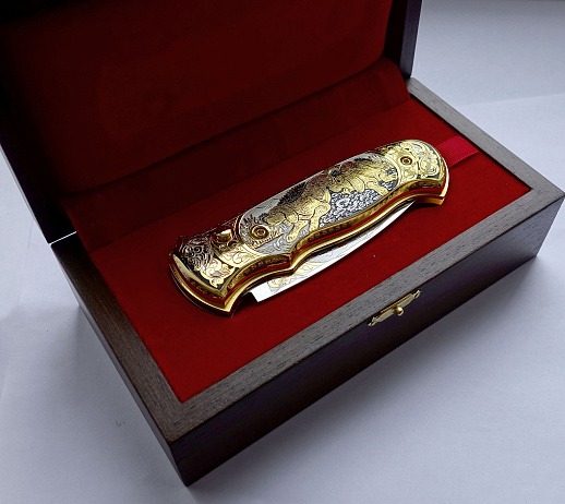 Нож складной "Охотничьи собаки"