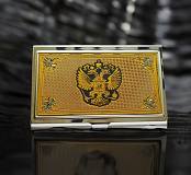 Подарок деловому человеку "Визитница гербовая".Златоуст