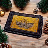 Кожаная визитница "Природа Урала". Златоуст