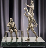 Бронзовая композиция "Волейболисты"