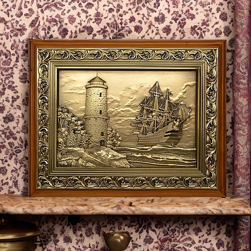 Деревянная ключница "Маяк" малая