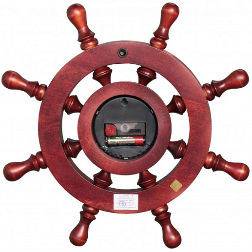 Штурвал сувенирный, часы (8 ручек)