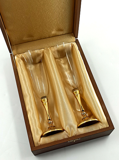 Фужеры для шампанского №1 Златоуст. купить с доставкой Фужеры для шампанского №1 Златоуст.