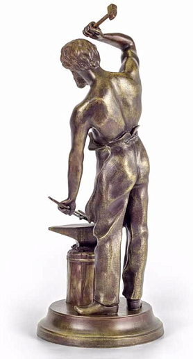 Бронзовая композиция "Кузнец" купить с доставкой Бронзовая композиция "Кузнец"