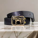 Ремень кожаный с пряжкой "Чертог коня"