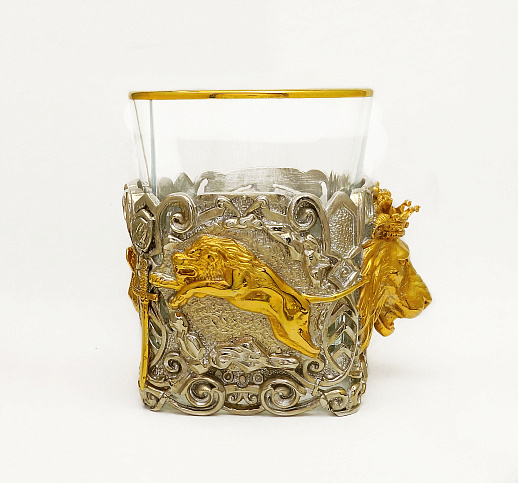 Подарочный бокал для виски  "Лев"