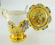 Набор кофейный "Бабочка" Златоуст.