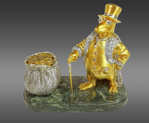 Композиция "Богатый крот". Позолоченная