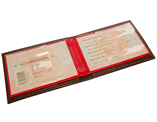 Обложка для удостоверения ручной работы "СК РФ". Златоуст