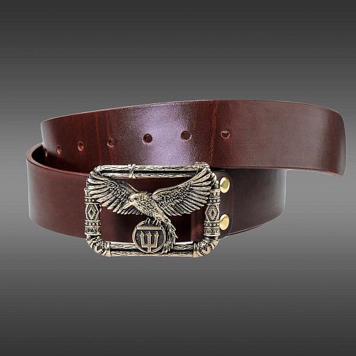 Ремень кожаный с пряжкой "Чертог ворона"