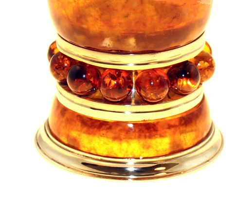Стопка для водки из камня (янтарь)