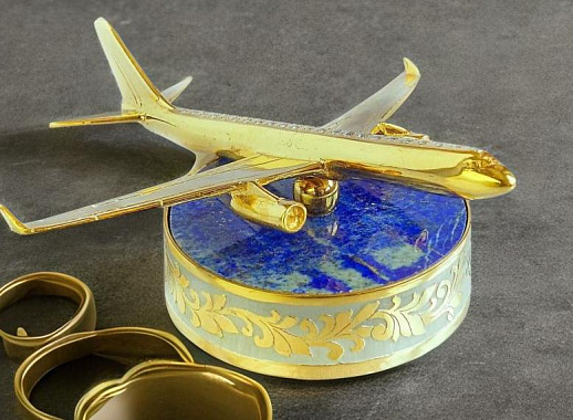 Сувенир "Самолет". Позолота купить с доставкой Сувенир "Самолет". Позолота