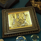 Зажим для денег из натуральной кожи "Схватка". Златоуст