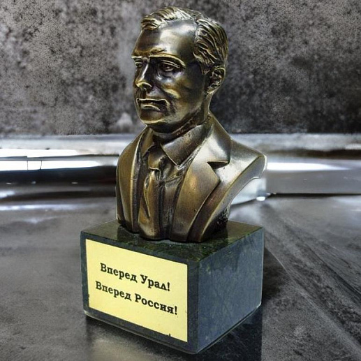 Бронзовый бюст "Медведев Д.А." купить с доставкой Бронзовый бюст "Медведев Д.А."