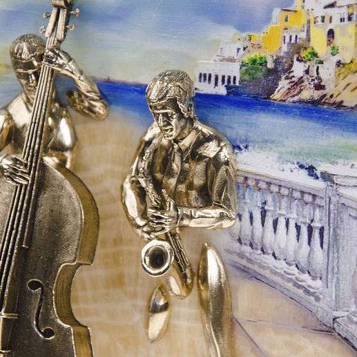 Бронзовая картина "Трио"