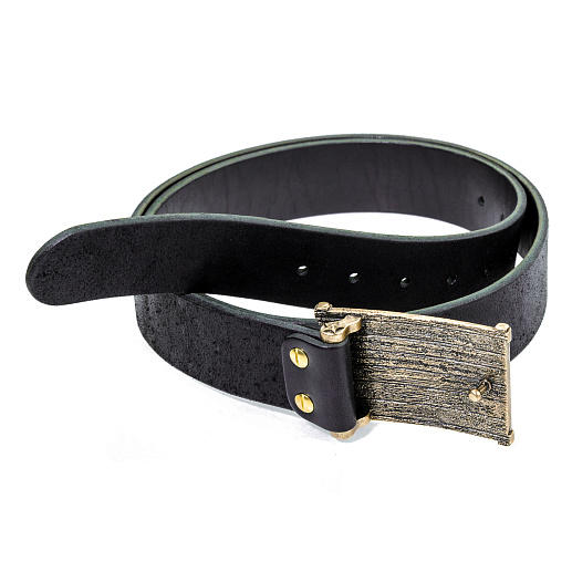 Ремень кожаный с пряжкой "Герб РФ"