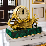 Часы из малахита «Улитка»