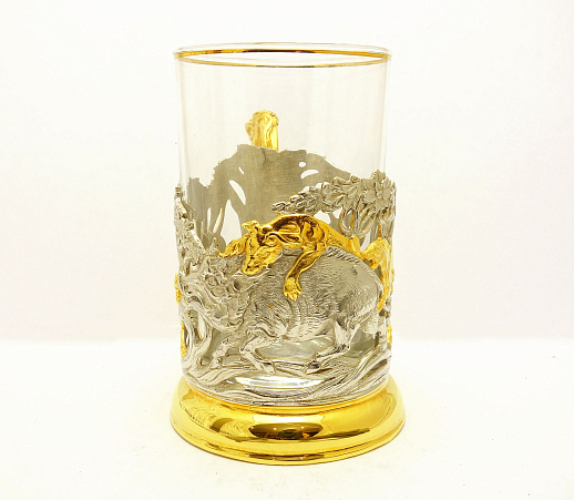 Подарочный подстаканник "Охота на кабана" купить с доставкой Подарочный подстаканник "Охота на кабана"