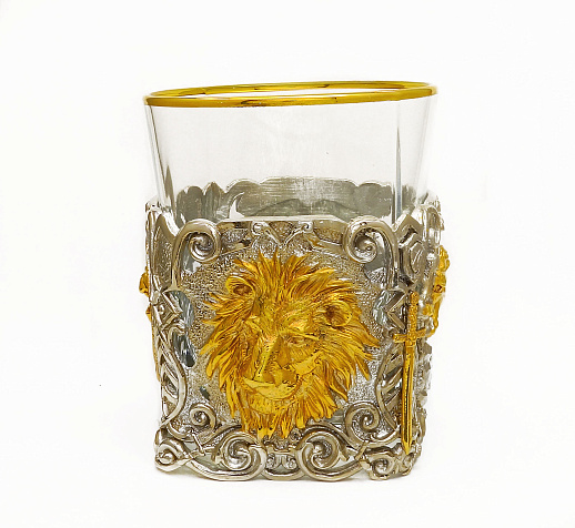 Подарочный бокал для виски  "Лев"