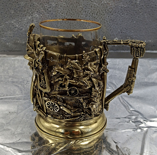 Подстаканник "Гусар" бронза