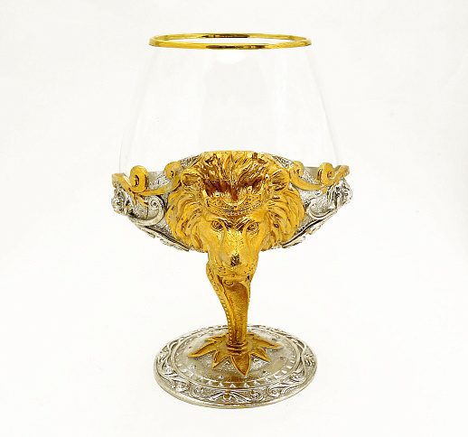 Подарочный бокал для коньяка "Лев"