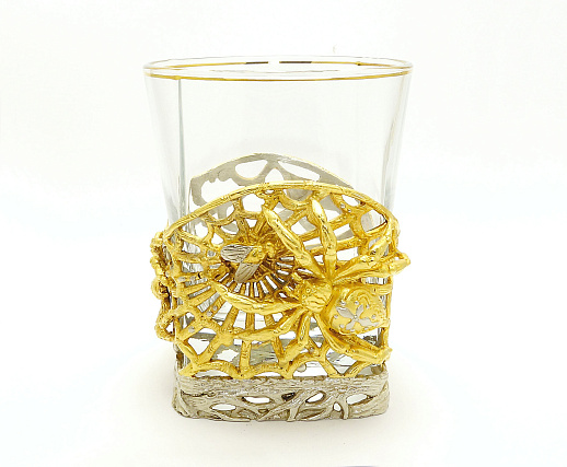 Бокалы для виски "Паук". Позолота