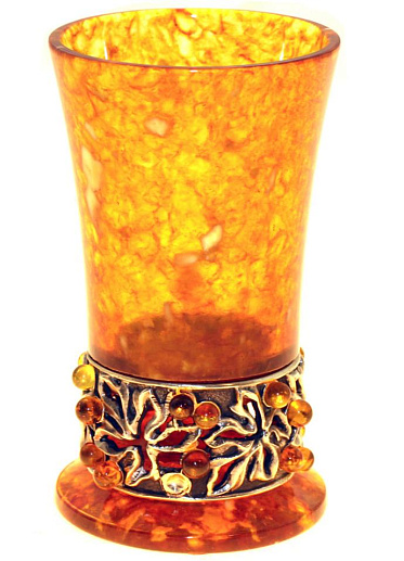 Стопка для водки из камня (янтарь)