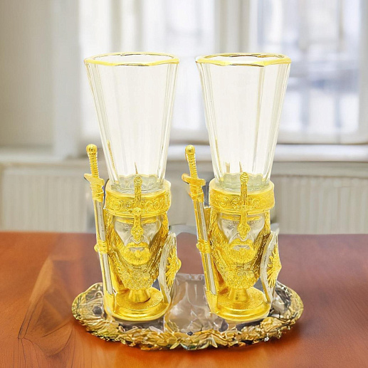 Лафитники "Богатырь" 2шт. Позолоченный