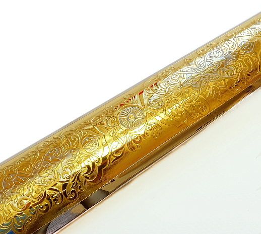 Подарочная обувная ложка "Медведь" (позолоченная). Златоуст